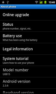 View your phone's software version below Android version.
