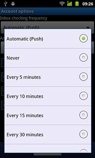 Press Automatic (Push), Never or the required frequency.