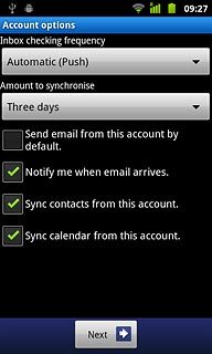 Press the drop down list below Amount to synchronise.