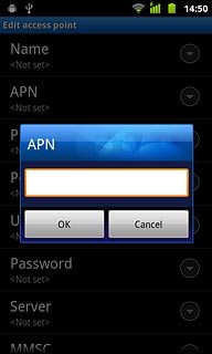 Key in live.vodafone.com and press OK.