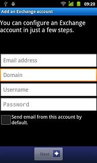 Press Domain and key in the domain name.