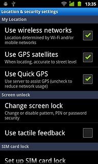 Press Change screen lock.Key in your phone lock code.