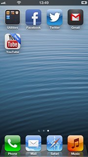 Press YouTube.