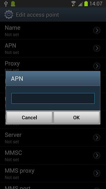 Key in live.vodafone.com and press OK.