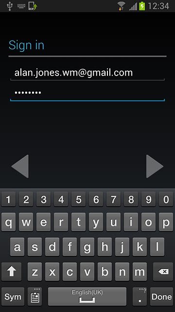 Press Done.Follow the instructions on the display to select settings for Google account.