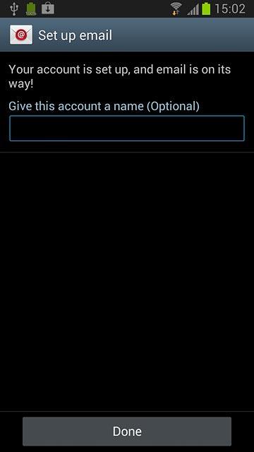 Press the field below Give this account a name (Optional) and key in the required name.