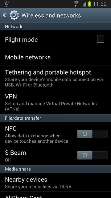 Press Tethering and portable hotspot.