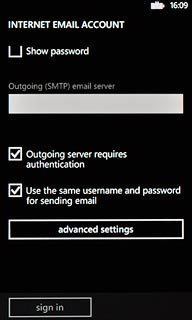 Press advanced settings.