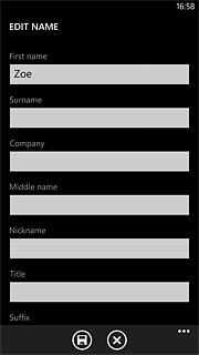 Press the field below Surname and key in the required last name.