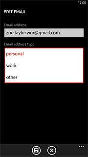 Press the required email type.