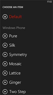 Press the playback icon next to the different ring tones to hear them.