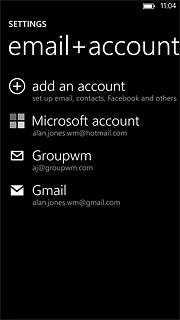 Press add an account.