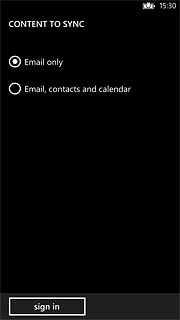 Press sign in.Wait while the email account is activated.