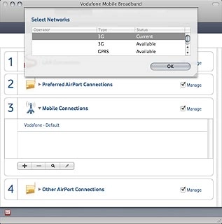 Highlight the required network.