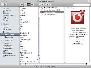 Double-click VMB Uninstaller.