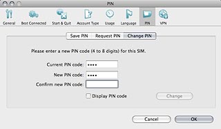 Highlight the field next to Confirm new PIN code and key in the new PIN again.