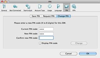 Highlight the field next to Confirm New PIN code and key in the new PIN again.