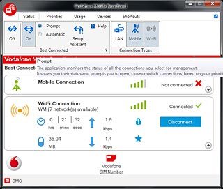 If automatic connection is turned on:Click Prompt or Automatic.