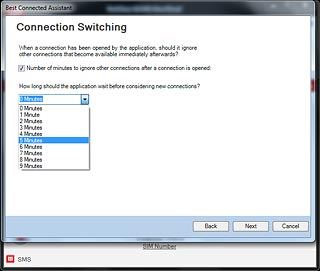 Highlight the required setting and click Next.