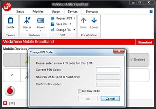 Highlight the field next to Current PIN Code and key in your PIN.