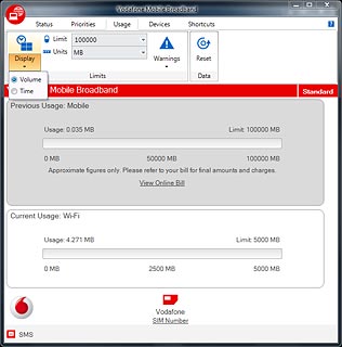Highlight Volume or Time.