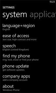 Press language+region.