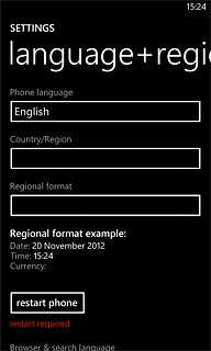 Press restart phone.Wait a moment while your phone is restarted.