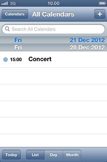Press the required appointment to view the appointment details.