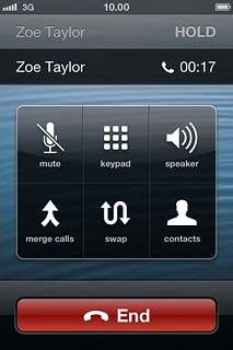 Press swap to swap calls.