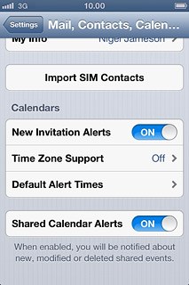 Press Import SIM Contacts.