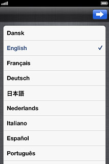 To change language:Press the required language.