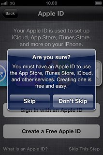 Press Skip.Follow the instructions on the display to activate your phone.