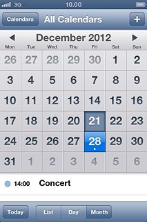 Go to the required date.Press the add appointment icon.