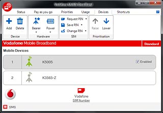 Click the name of your USB modem.
