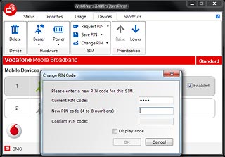 Highlight the field next to New PIN code (4 to 8 numbers) and key in a new PIN.