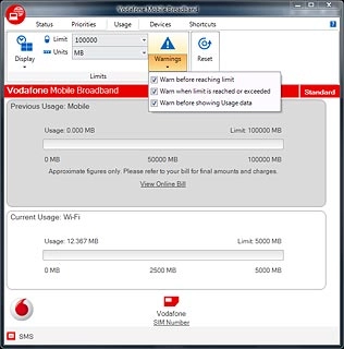 When the box is ticked (V), you'll receive a warning before the limit defined in step 2 is reached.