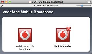 Do the following in Snow Leopard:Double-click Vodafone Mobile Broadband.