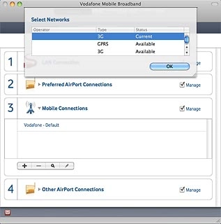 Highlight the required network.