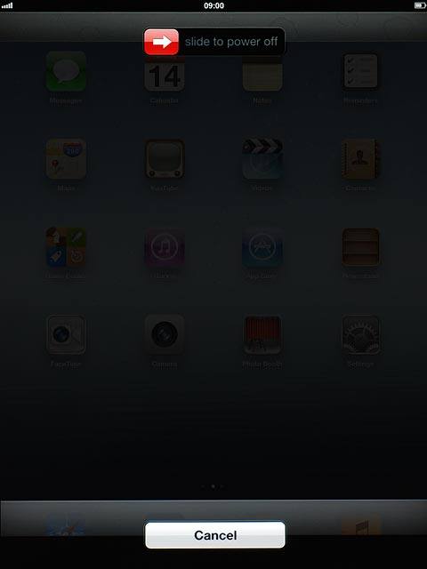 Drag the arrow right to turn off your device.