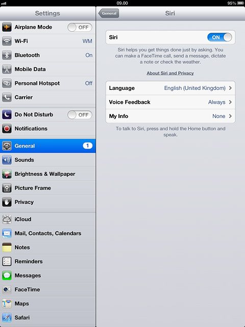 Press Voice Feedback.