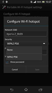 Press None or WPA2 PSK.