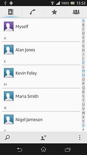 Press the menu icon.