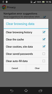 When the boxes next to the menu items are ticked (V), they're selected.