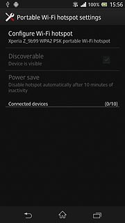 Press Configure Wi-Fi hotspot.