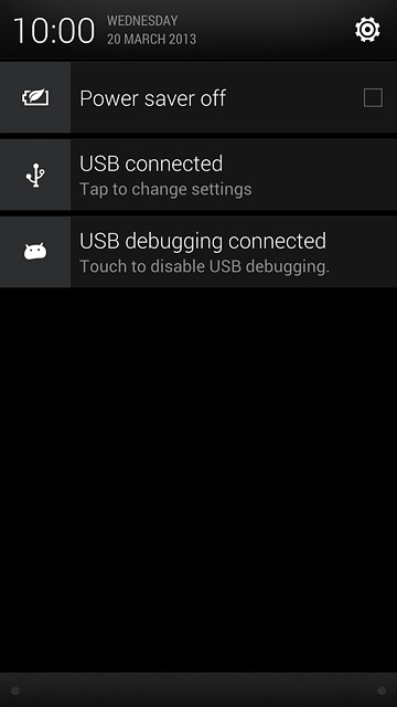 Slide your finger down the display starting from the top edge of your phone.Press the settings icon.
