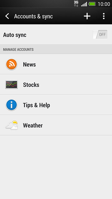 Press the add account icon.