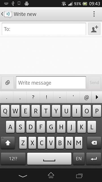 Press the letter keys to key in the required word.A number of words based on the letters you've keyed in are displayed.