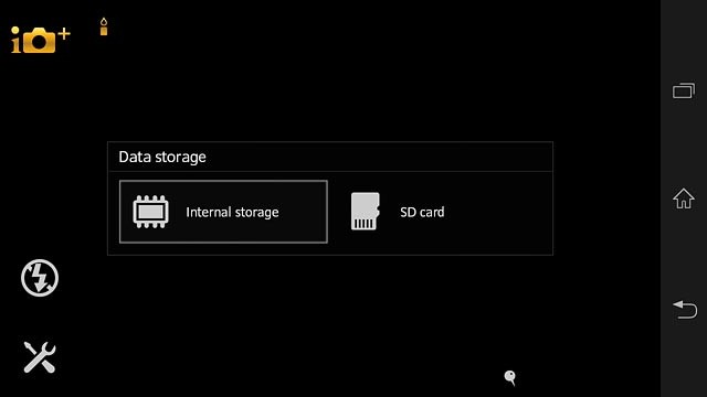 Press Internal storage or SD card.
