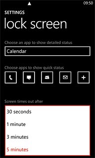 Press the required period.