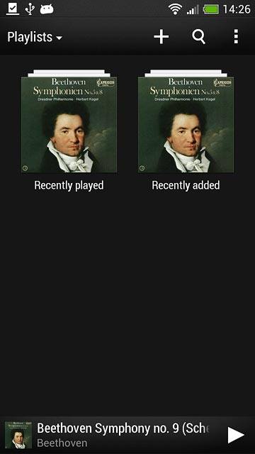 Press the create playlist icon.Key in a name for the playlist.